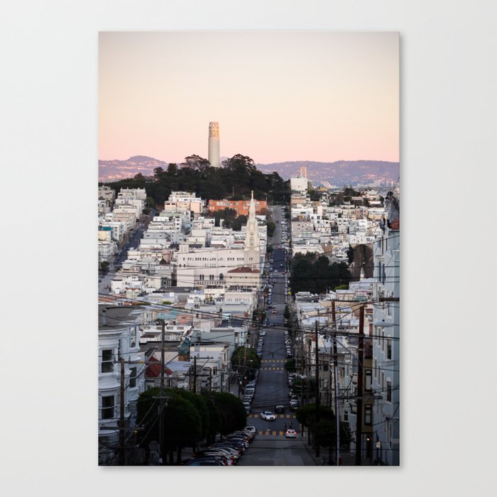 Coit Tower at Twilight Canvas Print