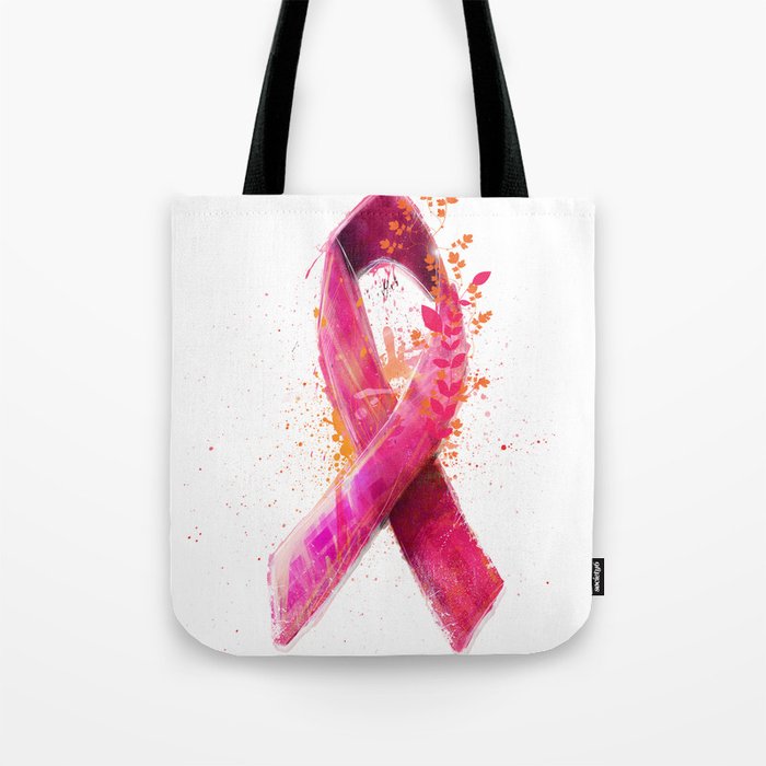 Breast Cancer Ribbon Tote Bag