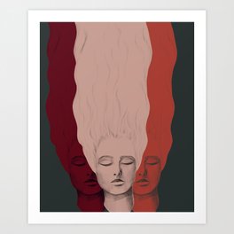 Three Heads Art Print