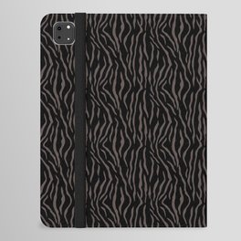 Black and Dark Brown Tiger Stripes Pattern Pairs DE 2022 Popular Color Nomad DET697 iPad Folio Case