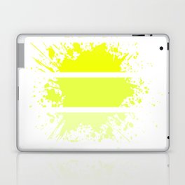 Paint Splashes - neon yellow Laptop Skin