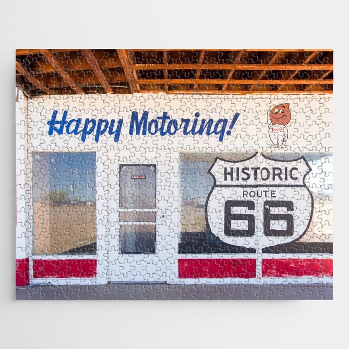 Happy Motoring Garage Route 66 Photography Jigsaw Puzzle