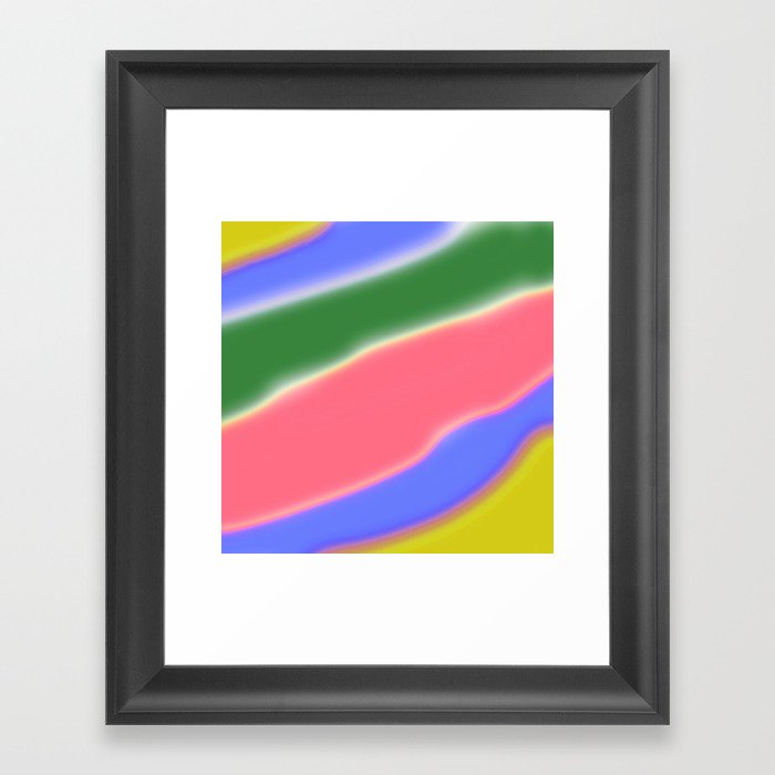  Colorful Rainbow  Aura Gradient Ombre Sombre Abstract Framed Art Print