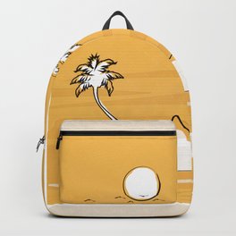 Peaceful Tropic Island Yellow Backpack
