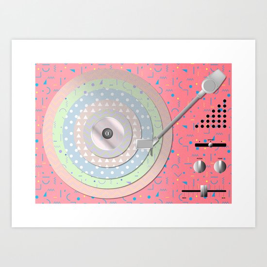 Vinyl-Turntable Art Print