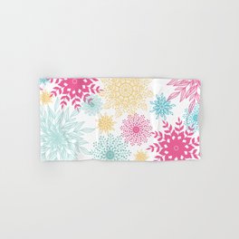 Colorful Abstract Flowers Pattern Hand & Bath Towel