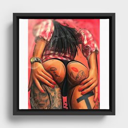 tattoo women Framed Canvas
