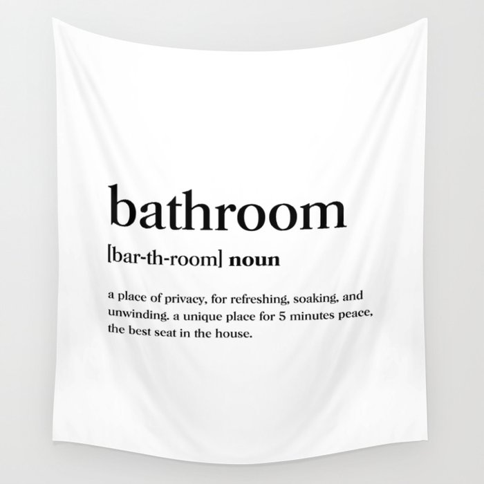 Tapestry online in bathroom