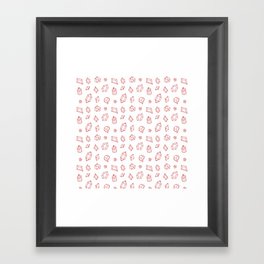 Red Gems Pattern Framed Art Print