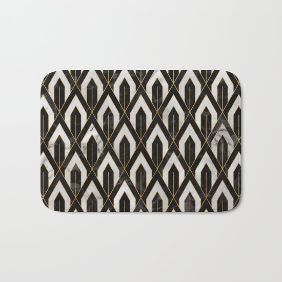 Art Deco Marble Pattern Bath Mat