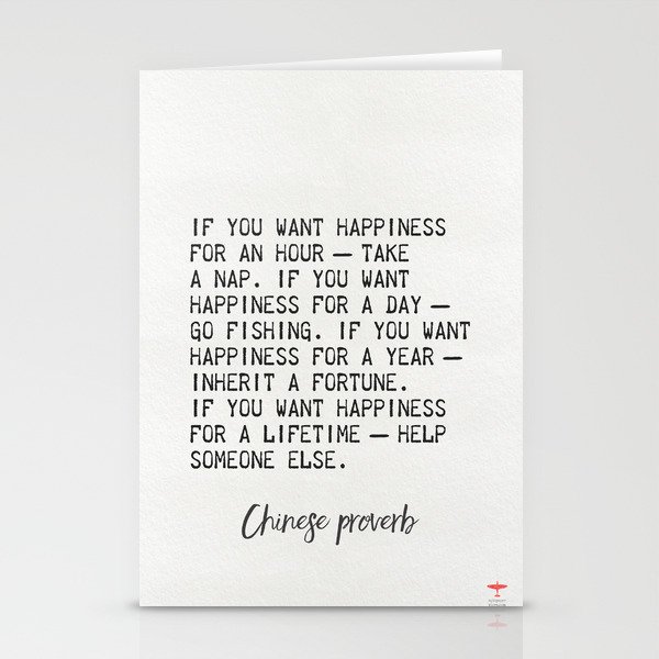 Chinese proverb 12 Stationery Cards