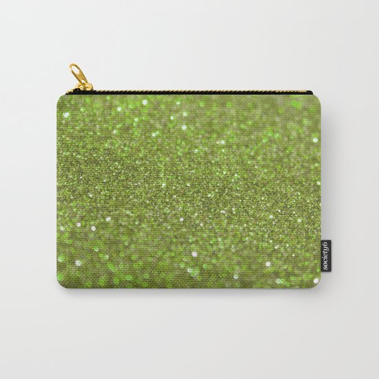 Bright Lime Glitter Carry-All Pouch