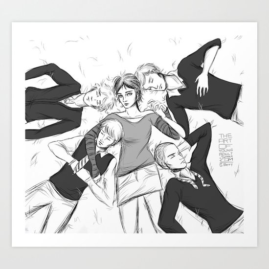 The Raven Boys and Blue Art Print