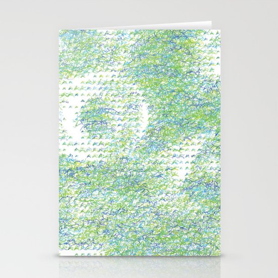 Peacock Feathers Doodle Stationery Cards