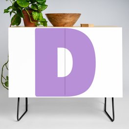 D (Lavender & White Letter) Credenza