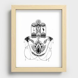 Black&White Hamsa Recessed Framed Print