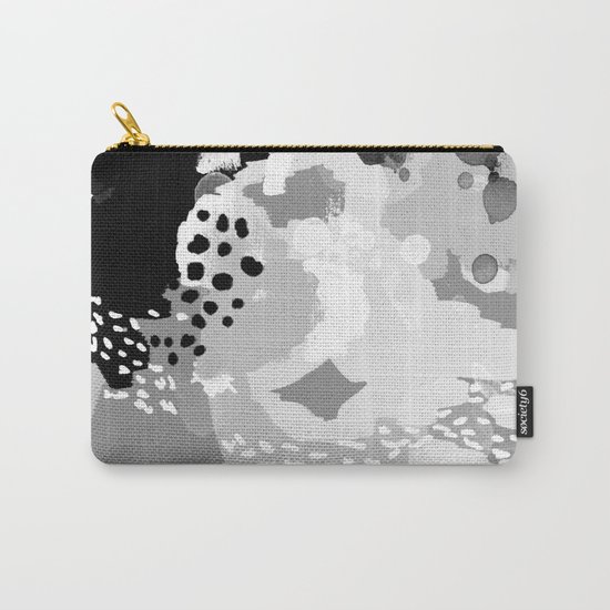Rion - Modern minimal black and white abstract painting brooklyn nyc home decor canvas abstract art Carry-All Pouch