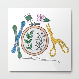 Embroidery | Embroidery Pattern | Embroidery Supplies Metal Print | Needlepoint, Hlesliedesign, Embroiderypattern, Linen, Artsandcrafts, Needleandthread, Embroidery, Embroideryhoop, Fiberarts, Craftstore 