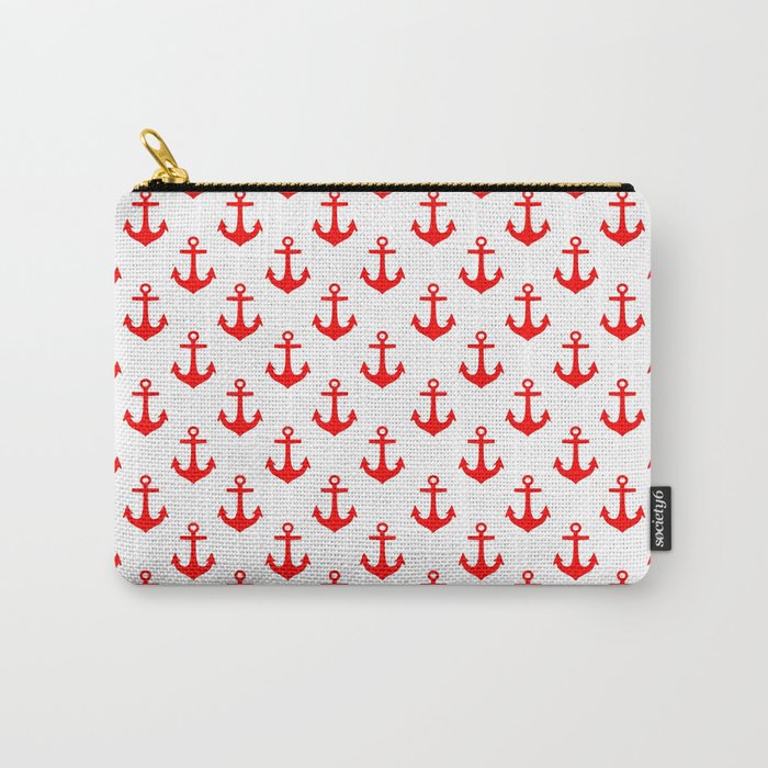 Anchors (Red & White Pattern) Carry-All Pouch