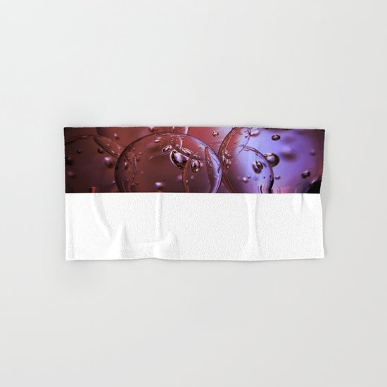 Red Glass Bubbles Hand & Bath Towel