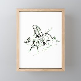 Jockey on a Horse Framed Mini Art Print