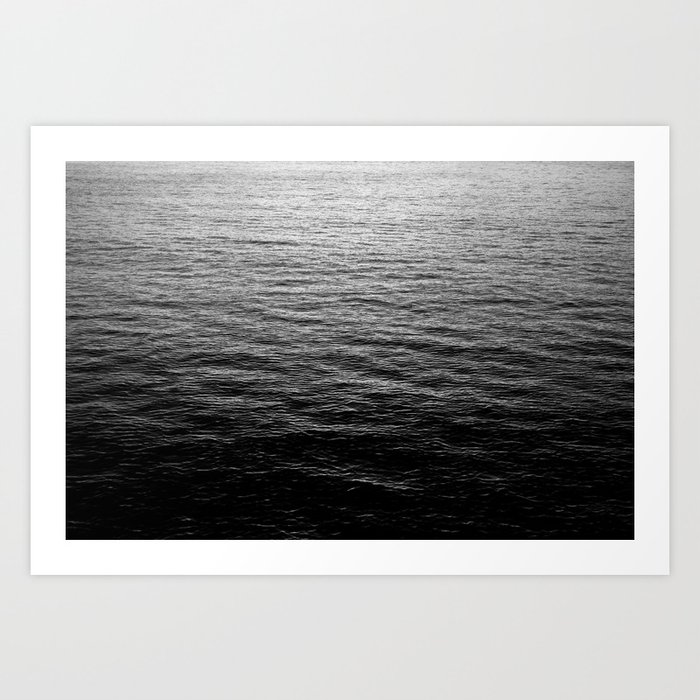 Dark Ocean | Landscape Photography | Water | Black and White | Nature Art Print