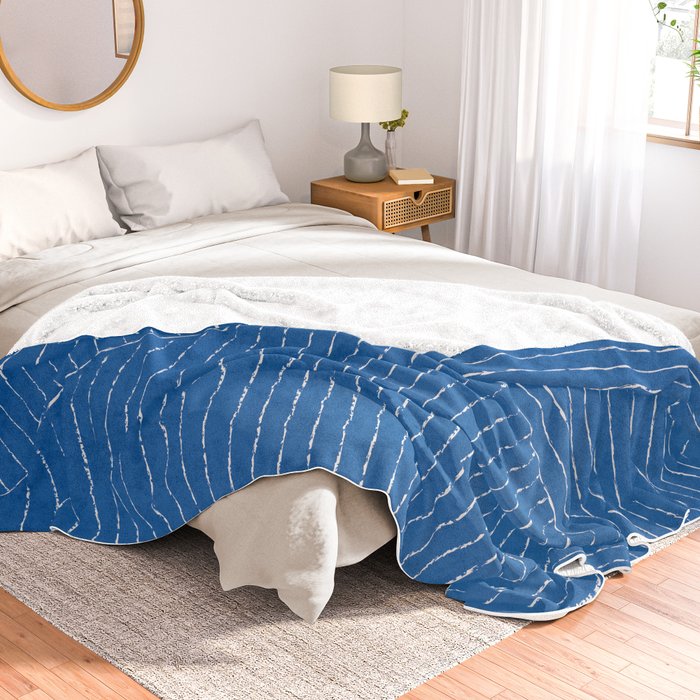 Sapphire blue shop throw blanket