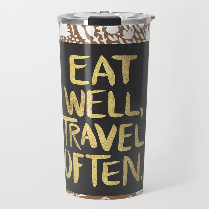 Eat Well, Travel Often (on Kraft) Travel Mug