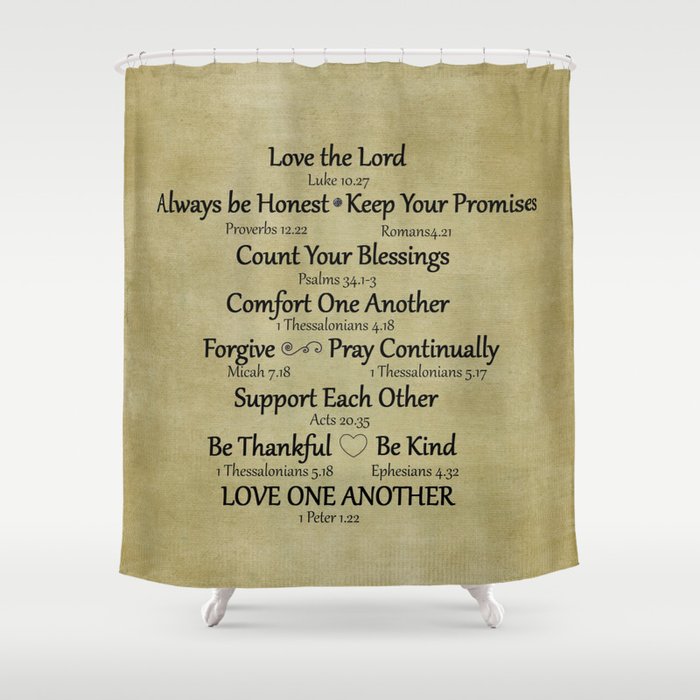 Scripture Reference Shower Curtain, Faith Based Shower Curtains