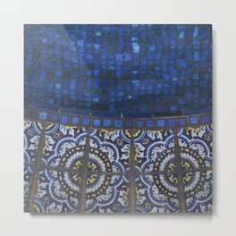 Blue Tile Metal Print | Color, Blue, Water, Spanish, Architecture, Tile, Digital, Photo 