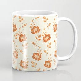 Modern Orange Floral Collection Mug