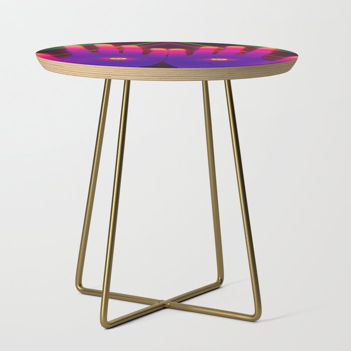 Psychedelic Energy Hands 2 (GIF Single Frame) Side Table