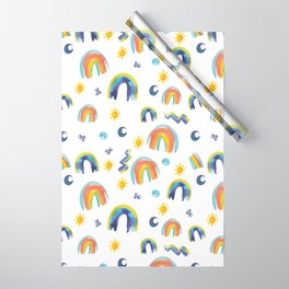 Rainbow Sun Moon Magic Wrapping Paper