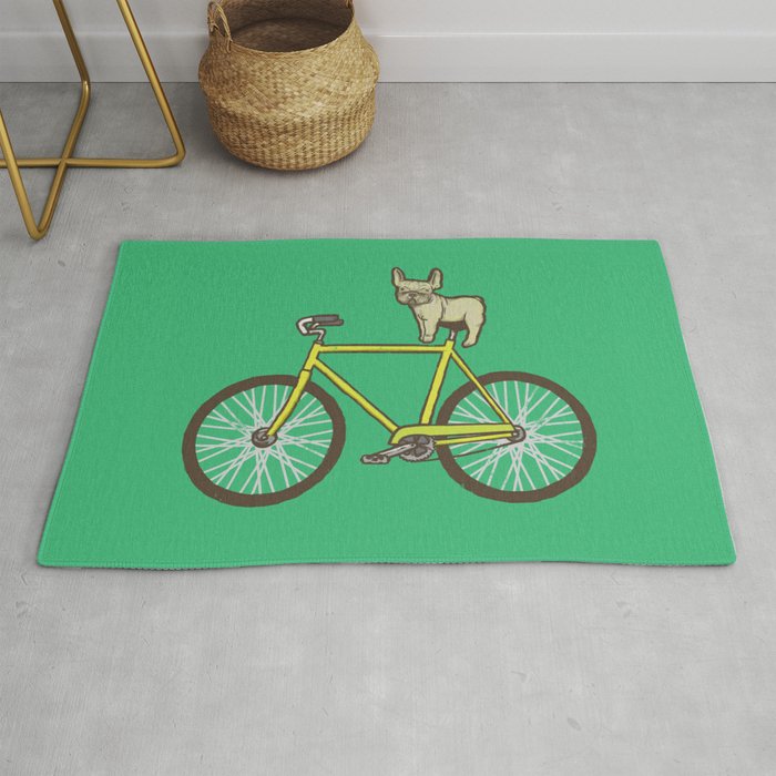 Frenchie on a Fixie Rug
