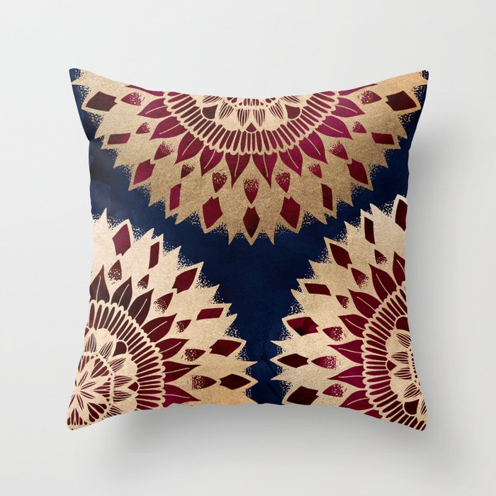 Navy and sales burgundy throw pillows