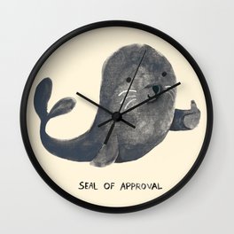Seal Of Approval Wall Clock | Popart, Painting, Watercolor, Encouragement, Typography, Positive, Motivational, Seal, Cute, Motivation 