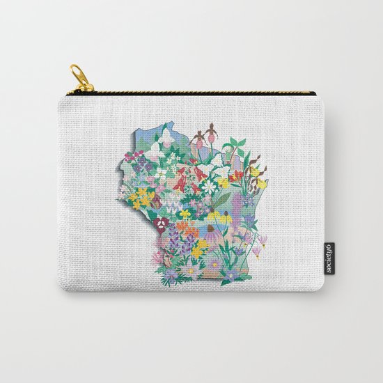 Wisconsin Wildflowers Carry-All Pouch