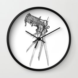 Scissorhands(BW-R) Wall Clock | Illustration, Coloredpencil, Right, Onesizekillsall, Graphite, Edward, Depp, Hands, Scissor, Burton 