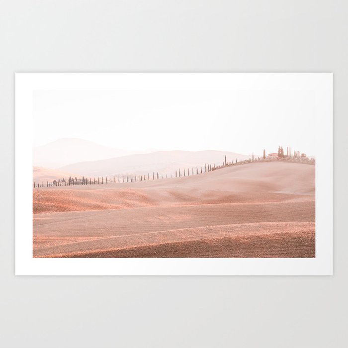 Tuscany Rolling Hills Cypress Trees | Italian Countryside  Art Print