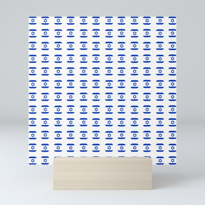 flag of israel - with soft square Mini Art Print