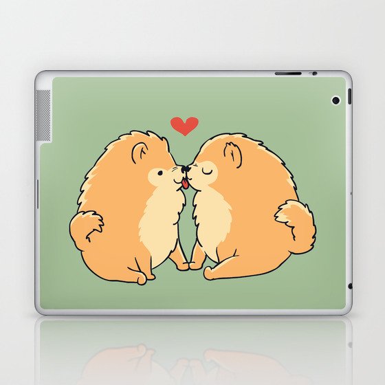 Pomeranian Kisses Laptop & iPad Skin
