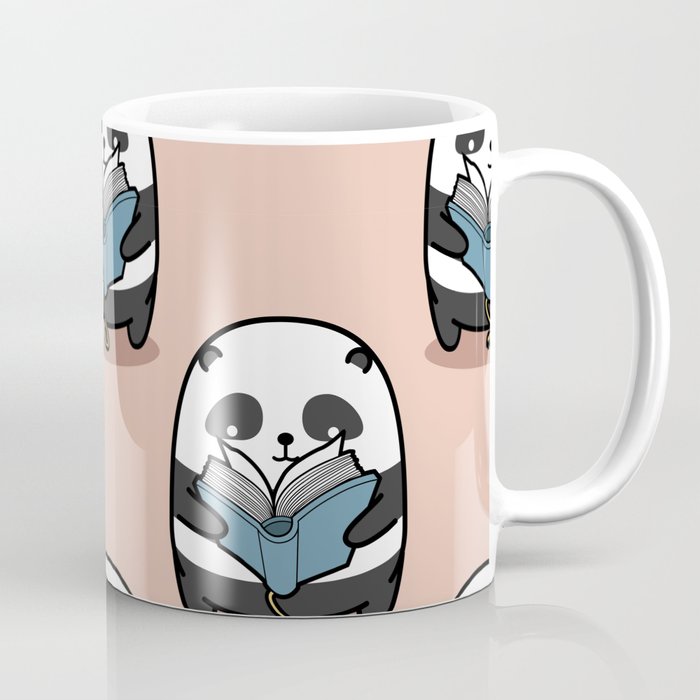 Panda is Reading Book Pattern Coffee Mug