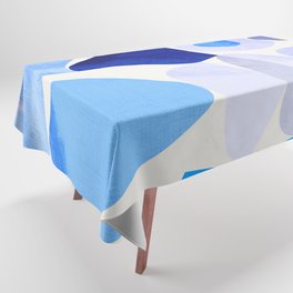 mid century modern organic blue Tablecloth