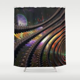 Mineralizm Art - Cosmic Twist V3 Shower Curtain