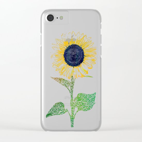 Sunflower Clear iPhone Case