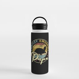 Turtley Awesome Papa Funny Shark Fathers Day Gift Water Bottle