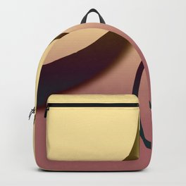 80s Mid Century Modern Golden Organic Shapes Backpack