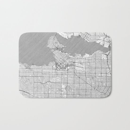 Vancouver Map Line Bath Mat