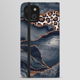 Luxury Tiger Fur And Glamour Bohemian Marble  iPhone Wallet Case