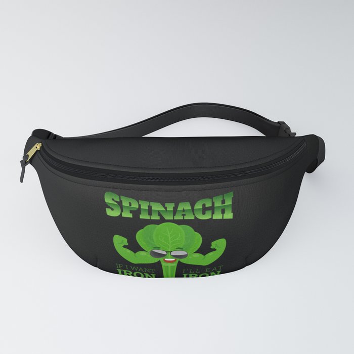 Spinach Want Iron Eat Iron Vegan Fitness Fanny Pack